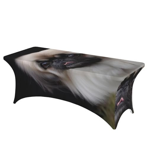 BSCKKDMN Spandex-Tischdecken, dehnbar, knitterfrei, waschbar, universal, rechteckig, für Geburtstagsparty, Hochzeit, Bankett, Pekinese-Hund, 1,8 m BSCKKDMN Spandex-Tischdecken, dehnbar, knitterfrei, waschbar, universal, rechteckig, für Geburtstagsparty, Hochzeit, Bankett, Pekinese-Hund, 1,8 m von BSCKKDMN