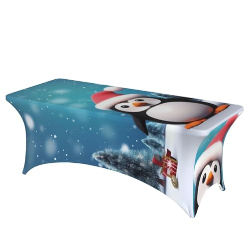 BSCKKDMN Spandex-Tischdecken, dehnbar, knitterfrei, waschbar, universal, rechteckig, für Geburtstagsparty, Hochzeit, Bankett, Weihnachten, Pinguin, 1,8 m BSCKKDMN Spandex-Tischdecken, dehnbar, knitterfrei, waschbar, universal, rechteckig, für Geburtstagsparty, Hochzeit, Bankett, Weihnachten, Pinguin, 1,8 m von BSCKKDMN