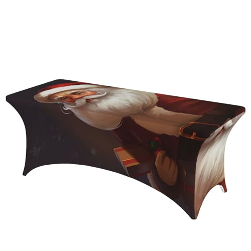 BSCKKDMN Spandex-Tischdecken, dehnbar, knitterfrei, waschbar, universal, rechteckig, für Geburtstagsparty, Hochzeit, Bankett, Weihnachtsmann, 1,8 m BSCKKDMN Spandex-Tischdecken, dehnbar, knitterfrei, waschbar, universal, rechteckig, für Geburtstagsparty, Hochzeit, Bankett, Weihnachtsmann, 1,8 m von BSCKKDMN