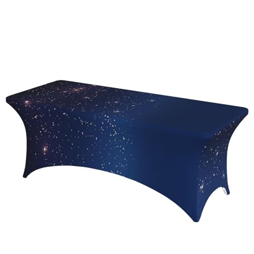 BSCKKDMN Spandex-Tischdecken, dehnbar, knitterfrei, waschbar, universal, rechteckig, für Geburtstagsparty, Hochzeit, Bankett, marineblauer Himmel und Sterne, 1,8 m BSCKKDMN Spandex-Tischdecken, dehnbar, knitterfrei, waschbar, universal, rechteckig, für Geburtstagsparty, Hochzeit, Bankett, marineblauer Himmel und Sterne, 1,8 m von BSCKKDMN