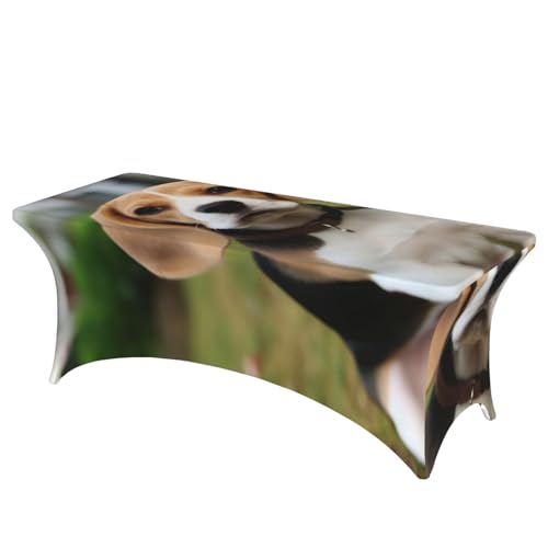 BSCKKDMN Spandex-Tischdecken, dehnbar, knitterfrei, waschbar, universal, rechteckig, für Geburtstagsparty, Hochzeit, Bankett, niedlicher Hund, 1,8 m BSCKKDMN Spandex-Tischdecken, dehnbar, knitterfrei, waschbar, universal, rechteckig, für Geburtstagsparty, Hochzeit, Bankett, niedlicher Hund, 1,8 m von BSCKKDMN