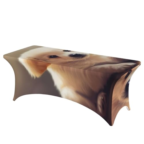 BSCKKDMN Spandex-Tischdecken, dehnbar, knitterfrei, waschbar, universal, rechteckig, für Geburtstagsparty, Hochzeit, Bankett, niedlicher Hund, 1,8 m BSCKKDMN Spandex-Tischdecken, dehnbar, knitterfrei, waschbar, universal, rechteckig, für Geburtstagsparty, Hochzeit, Bankett, niedlicher Hund, 1,8 m von BSCKKDMN