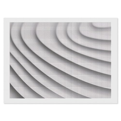 BSCKKDMN White Lines Diamond Painting Kits für Erwachsene, Diamantkunst-Set für Anfänger, 5D DIY Full Square Diamond Art Craft Kits für Erwachsene für Home Wall Decor BSCKKDMN White Lines Diamond Painting Kits für Erwachsene, Diamantkunst-Set für Anfänger, 5D DIY Full Square Diamond Art Craft Kits für Erwachsene für Home Wall Decor von BSCKKDMN
