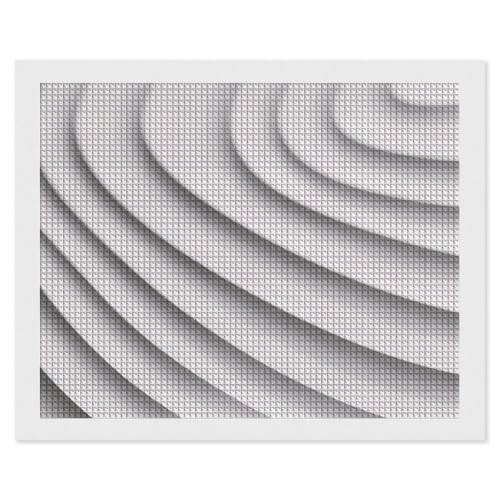 BSCKKDMN White Lines Diamond Painting Kits für Erwachsene, Diamantkunst-Set für Anfänger, 5D DIY Full Square Diamond Art Craft Kits für Erwachsene für Home Wall Decor BSCKKDMN White Lines Diamond Painting Kits für Erwachsene, Diamantkunst-Set für Anfänger, 5D DIY Full Square Diamond Art Craft Kits für Erwachsene für Home Wall Decor von BSCKKDMN