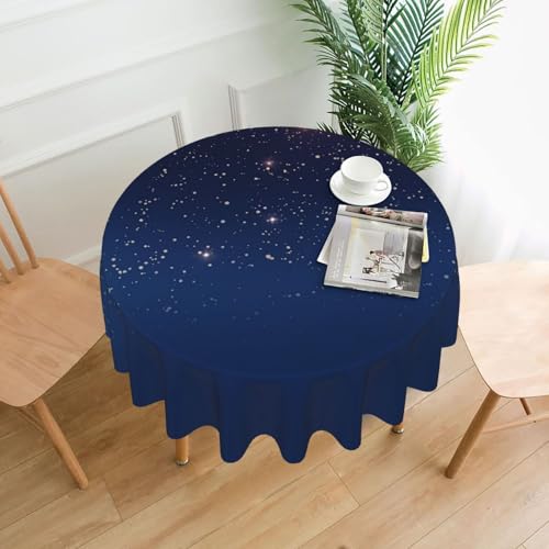 Runde Tischdecke, 152,4 cm, marineblauer Himmel und Sterne, Tischdecke, schmutzabweisend, waschbar, knitterfrei, abwischbar, moderne Bauernhaus-Dekorationen für Party, Picknick, Zuhause, Küche Runde Tischdecke, 152,4 cm, marineblauer Himmel und Sterne, Tischdecke, schmutzabweisend, waschbar, knitterfrei, abwischbar, moderne Bauernhaus-Dekorationen für Party, Picknick, Zuhause, Küche von BSCKKDMN