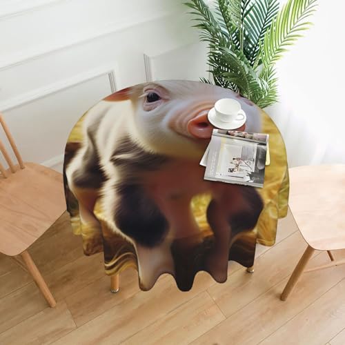 Runde Tischdecke, 152,4 cm, niedliche Bauernhoftier-Tischdecken, schmutzabweisend, waschbar, knitterfrei, abwischbar, moderne Bauernhaus-Dekorationen für Party, Picknick, Zuhause, Küche Runde Tischdecke, 152,4 cm, niedliche Bauernhoftier-Tischdecken, schmutzabweisend, waschbar, knitterfrei, abwischbar, moderne Bauernhaus-Dekorationen für Party, Picknick, Zuhause, Küche von BSCKKDMN