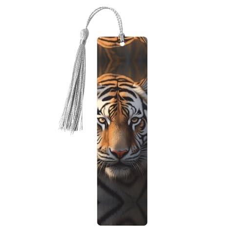 Tiger Holz-Lesezeichen zum Selbermachen, Holzhandwerk, Lesezeichen mit bunten Quasten, Geschenkanhänger, Etiketten, ungewöhnliches Geschenk für Buchliebhaber, Männer und Frauen Tiger Holz-Lesezeichen zum Selbermachen, Holzhandwerk, Lesezeichen mit bunten Quasten, Geschenkanhänger, Etiketten, ungewöhnliches Geschenk für Buchliebhaber, Männer und Frauen von BSCKKDMN