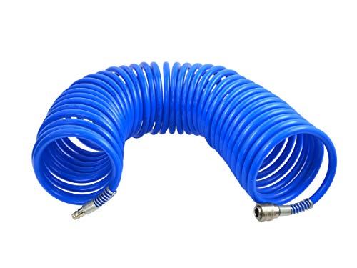 BSD Druckluft Spiralschlauch - PE Polyethylen Druckluftschlauch, Kompressrschlauch, Luftschlauch mit Schnellkupplung - 10m - innerer/äußerer Durchmesser: 8/12mm BSD Druckluft Spiralschlauch - PE Polyethylen Druckluftschlauch, Kompressrschlauch, Luftschlauch mit Schnellkupplung - 10m - innerer/äußerer Durchmesser: 8/12mm von BSD