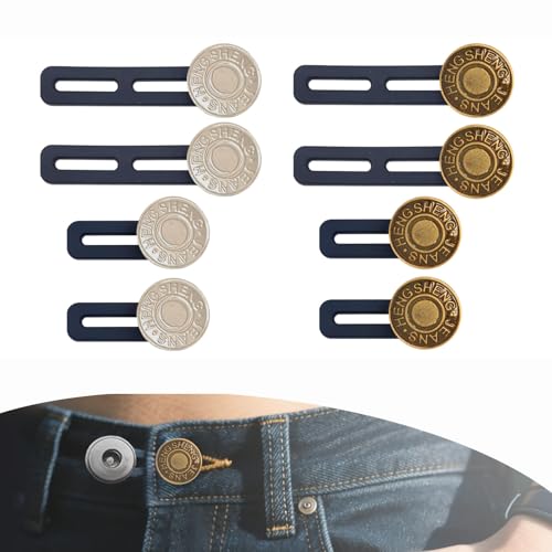 8 Stück Knopfverlängerung für Hosen, Hosenknopf Verlängerung für Hosen, Hosenbunderweiterung Knopf für Männer und Frauen, Bundverlängerer für Herren und Damenhosen Kleider von BSDYCL
