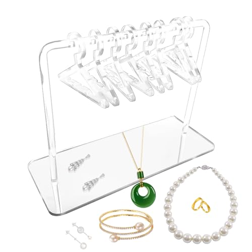 BSEID Ohrringständer aus Acryl mit Haken - Ohrringhalter aus Acryl mit 8 Kleiderbügeln, Ohrring-Organizer für persönliche Ausstellungen, Ausstellungen BSEID Ohrringständer aus Acryl mit Haken - Ohrringhalter aus Acryl mit 8 Kleiderbügeln, Ohrring-Organizer für persönliche Ausstellungen, Ausstellungen von BSEID