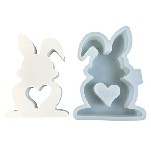 BSEID Silikonform für Kaninchen, Silikonform für Ostern - Gießharzform für Epoxidharz | DIY Tischdekoration, Süßigkeitenformen für Schokoladenkuchen von BSEID