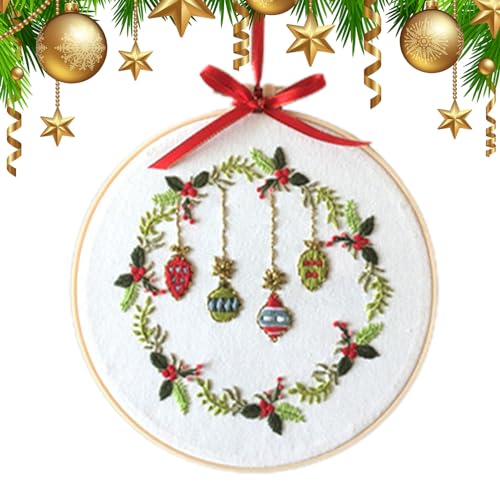 BSEID Stickerei-Set für Anfänger, Bastelset mit Stickmuster für eine weihnachtliche Atmosphäre, Kunst und Basteln für Terrasse, Schlafzimmer, Arbeitszimmer, Balkon BSEID Stickerei-Set für Anfänger, Bastelset mit Stickmuster für eine weihnachtliche Atmosphäre, Kunst und Basteln für Terrasse, Schlafzimmer, Arbeitszimmer, Balkon von BSEID