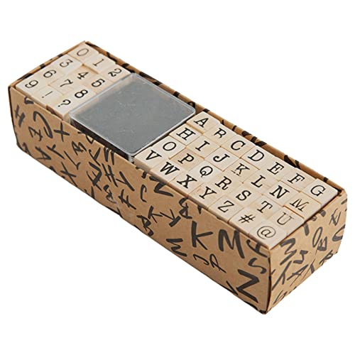 Buchstabenstempel-Set, zum Drucken von Holzschriften, bequeme Zeichenkunst, Basteln, Buchstabendruck, Fontastic-Druck, Alphabetdruck von BSEID