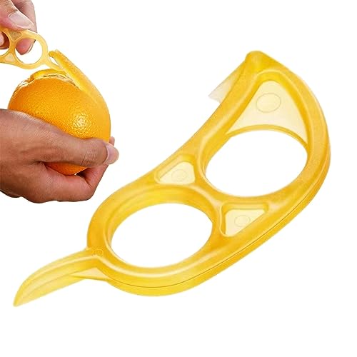 Schälring Zitrusfrüchte | Doppel-Loch-Ring ohne klebrige Hände | Einfach zu schälen Obstwerkzeuge Küchenhelfer Wiederverwendbares Küchenzubehör für Orangen, Zitrone, Granatapfel, Bseid von BSEID