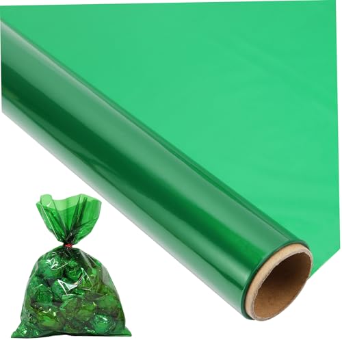 Cellophane Wrap Roll grün 98ft x 16 Zoll Transparente Plastikfolie für Korbwicke, Weihnachtsbaumdekor, Behandlungssäcke, Gebrauchsgebrauch und Handwerksverpackung Cellophane Wrap Roll grün 98ft x 16 Zoll Transparente Plastikfolie für Korbwicke, Weihnachtsbaumdekor, Behandlungssäcke, Gebrauchsgebrauch und Handwerksverpackung von BSFDORPOT