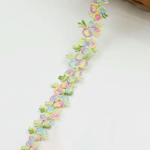 (3 Jahre/Packung) Stickerei, wasserlösliche Spitze, Bekleidungszubehör, Hochzeitsdekoration, Blumendekoration, DIY-Haarschmuck, handgefertigt, mehrfarbig, 3 Yard von BSGUZ