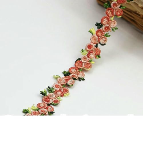 (3 Jahre/Packung) Stickerei Wasserlösliche Spitze Bekleidungszubehör Hochzeitsdekoration Blumendekoration DIY Haarschmuck Handgefertigt-Fleischrosa-3 Yard von BSGUZ