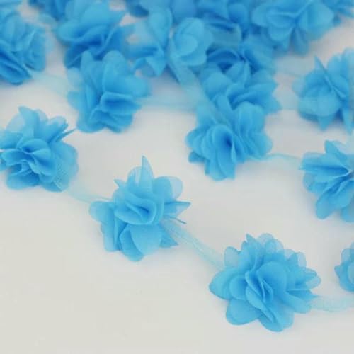 (60 teile/los) rosa blütenblatt Chiffon spitze stoff Gurtband Dekoration Liebe bänder handwerk 50mm breite-HELLBLAU-50mm von BSGUZ