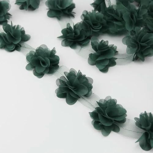 (60 teile/los) rosa blütenblatt Chiffon spitze stoff Gurtband Dekoration Liebe bänder handwerk 50mm breite-grün-50mm von BSGUZ