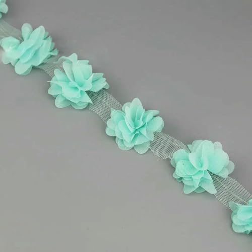 (60 teile/los) rosa blütenblatt Chiffon spitze stoff Gurtband Dekoration Liebe bänder handwerk 50mm breite-hellgrün-50mm von BSGUZ