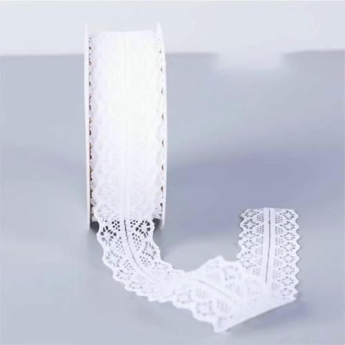 1/5/10 Yards Spitzenband, 3 cm breit, Vintage-Muster, Bänder, DIY-Bekleidung, Nähstoff, Verpackung, Partydekorationen, Weiß, 10 Yards von BSGUZ