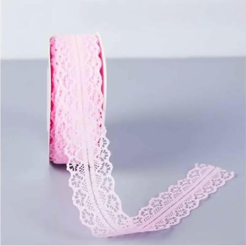 1/5/10 Yards Spitzenband, 3 cm breit, Vintage-Musterbänder, DIY-Bekleidung, Nähstoff, Verpackung, Partydekorationen, Pink, 1 Yard von BSGUZ