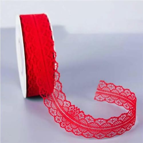 1/5/10 Yards Spitzenband, 3 cm breit, Vintage-Musterbänder, DIY-Bekleidung, Nähstoff, Verpackung, Partydekorationen – leuchtendes Rot – 10 Yards 1/5/10 Yards Spitzenband, 3 cm breit, Vintage-Musterbänder, DIY-Bekleidung, Nähstoff, Verpackung, Partydekorationen – leuchtendes Rot – 10 Yards von BSGUZ