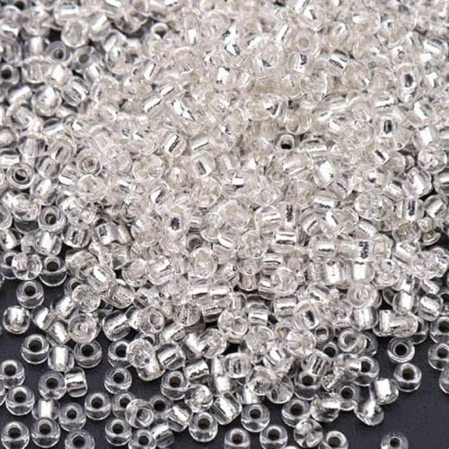 1,5 mm, 2 mm, 3,0 mm, 4,0 mm, 30 Farben, transparente tschechische Silberlinie, Glasperlen 15/0 12/0, Abstandsperlen für die Schmuckherstellung, DIY-Nähen, 21A, 2 mm, 360 Stück, 5 g 1,5 mm, 2 mm, 3,0 mm, 4,0 mm, 30 Farben, transparente tschechische Silberlinie, Glasperlen 15/0 12/0, Abstandsperlen für die Schmuckherstellung, DIY-Nähen, 21A, 2 mm, 360 Stück, 5 g von BSGUZ