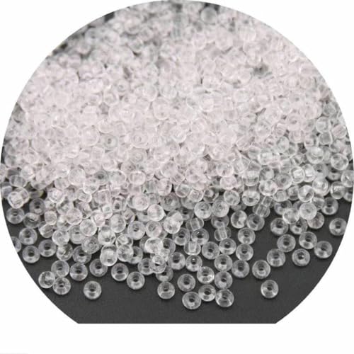 1,5 mm 2 mm 3,0 mm 4,0 mm silbergefüllte Glasreisperlen, handgefertigte DIY-Schmuck- und Kleidungsperlen Großhandel-01 Transparentes Weiß-2 mm 450 g von BSGUZ