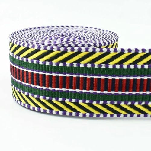1–10 Meter 38/50 mm Jacquard-Gurtband zum Nähen von Taschen, Schultergurten, dekorativen Flechtbändern, Riemen, Gürtelzubehör, Gelb, 38 mm, 10 Meter 1–10 Meter 38/50 mm Jacquard-Gurtband zum Nähen von Taschen, Schultergurten, dekorativen Flechtbändern, Riemen, Gürtelzubehör, Gelb, 38 mm, 10 Meter von BSGUZ