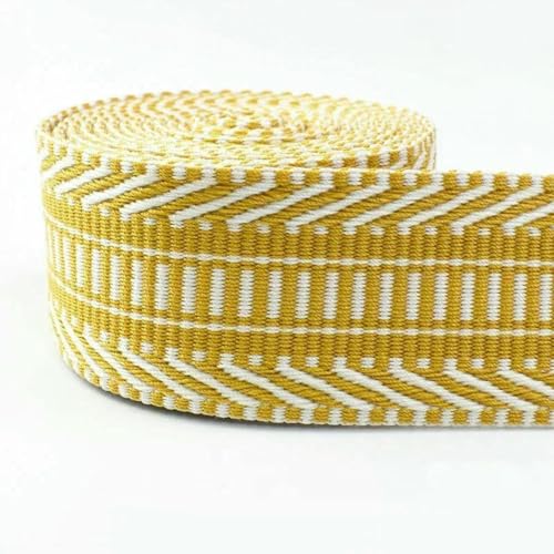 1–10 Meter 38/50 mm Jacquard-Gurtband zum Nähen von Taschen, Schultergurten, dekorativen Flechtbändern, Riemen, Gürtelzubehör, Hellgelb, 38 mm, 10 Meter 1–10 Meter 38/50 mm Jacquard-Gurtband zum Nähen von Taschen, Schultergurten, dekorativen Flechtbändern, Riemen, Gürtelzubehör, Hellgelb, 38 mm, 10 Meter von BSGUZ