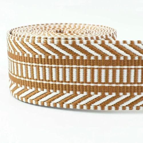 1–10 Meter 38/50 mm Jacquard-Gurtband zum Nähen von Taschen, Schultergurten, dekorativen Flechtbändern, Riemen, Gürtelzubehör, Kamel, 38 mm, 10 Meter 1–10 Meter 38/50 mm Jacquard-Gurtband zum Nähen von Taschen, Schultergurten, dekorativen Flechtbändern, Riemen, Gürtelzubehör, Kamel, 38 mm, 10 Meter von BSGUZ