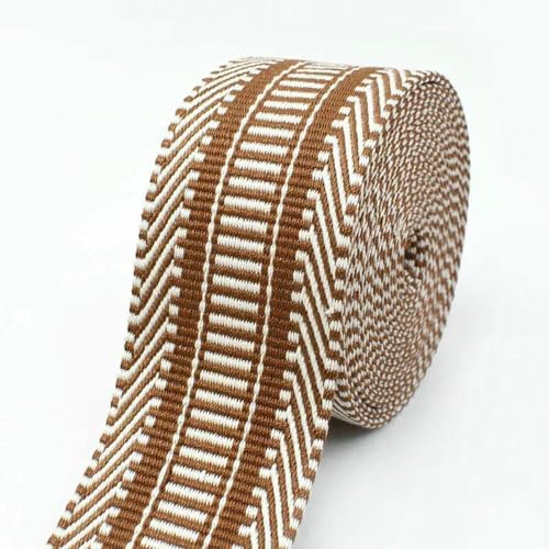 1–10 Meter 38/50 mm Jacquard-Gurtband zum Nähen von Taschen, Schultergurten, dekorativen Flechtbändern, Riemen, Gürtelzubehör, Kamel, 50 mm, 8 Meter 1–10 Meter 38/50 mm Jacquard-Gurtband zum Nähen von Taschen, Schultergurten, dekorativen Flechtbändern, Riemen, Gürtelzubehör, Kamel, 50 mm, 8 Meter von BSGUZ