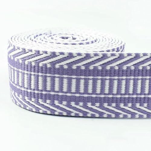 1–10 Meter 38/50 mm Jacquard-Gurtband zum Nähen von Taschen, Schultergurten, dekorativen Flechtbändern, Riemen, Gürtelzubehör – Hellviolett – 38 mm – 10 Meter 1–10 Meter 38/50 mm Jacquard-Gurtband zum Nähen von Taschen, Schultergurten, dekorativen Flechtbändern, Riemen, Gürtelzubehör – Hellviolett – 38 mm – 10 Meter von BSGUZ