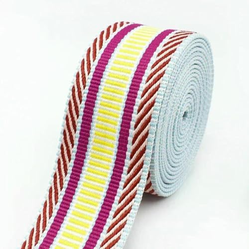 1–10 Meter 38/50 mm Jacquard-Gurtband zum Nähen von Taschen, Schultergurten, dekorativen Zopfbändern, Riemen, Gürtelzubehör, Pink, 50 mm, 10 Meter 1–10 Meter 38/50 mm Jacquard-Gurtband zum Nähen von Taschen, Schultergurten, dekorativen Zopfbändern, Riemen, Gürtelzubehör, Pink, 50 mm, 10 Meter von BSGUZ