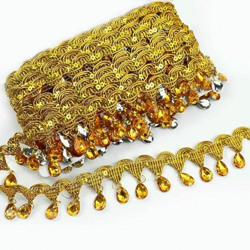 1–5 m, 45 mm, Quastenfransen für Kleider, Spitzenbesatz, Strass-Dekorationsbänder, Hochzeitskleid, Vorhang, DIY-Nähzubehör, Gold, 45 mm, 2 Meter 1–5 m, 45 mm, Quastenfransen für Kleider, Spitzenbesatz, Strass-Dekorationsbänder, Hochzeitskleid, Vorhang, DIY-Nähzubehör, Gold, 45 mm, 2 Meter von BSGUZ