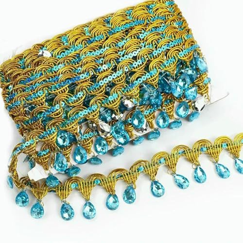 1–5 m, 45 mm, Quastenfransen für Kleider, Spitzenbesatz, Strass-Dekorationsbänder, Hochzeitskleid, Vorhang, DIY-Nähzubehör, Himmelblau, 45 mm, 4,0 Meter 1–5 m, 45 mm, Quastenfransen für Kleider, Spitzenbesatz, Strass-Dekorationsbänder, Hochzeitskleid, Vorhang, DIY-Nähzubehör, Himmelblau, 45 mm, 4,0 Meter von BSGUZ