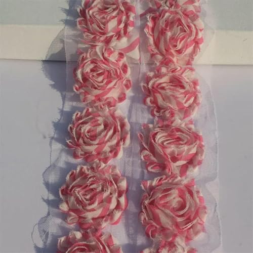 1 Jahr 2,5 Zoll Shabby Chiffon Blumenspitze für Neugeborene Baby Mädchen Stirnbänder Haarschmuck Kleinkinder Strampler Kleid Nähen Blumen-rosa Streifen 1 Jahr 2,5 Zoll Shabby Chiffon Blumenspitze für Neugeborene Baby Mädchen Stirnbänder Haarschmuck Kleinkinder Strampler Kleid Nähen Blumen-rosa Streifen von BSGUZ