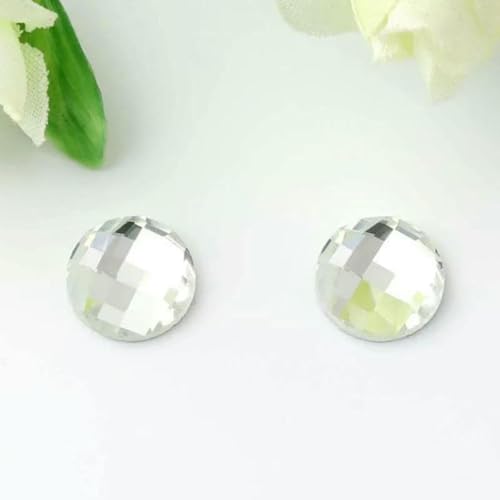 1 Packung Glas-Cabochon mit flacher Rückseite, 6/8/10/12/14/16/18/20 mm, mehrfarbig, Kristall-Cabochon, Kamee-Abdeckung für DIY-Anhänger, Schmuckzubehör, transparent, 6 mm, 50 Stück 1 Packung Glas-Cabochon mit flacher Rückseite, 6/8/10/12/14/16/18/20 mm, mehrfarbig, Kristall-Cabochon, Kamee-Abdeckung für DIY-Anhänger, Schmuckzubehör, transparent, 6 mm, 50 Stück von BSGUZ