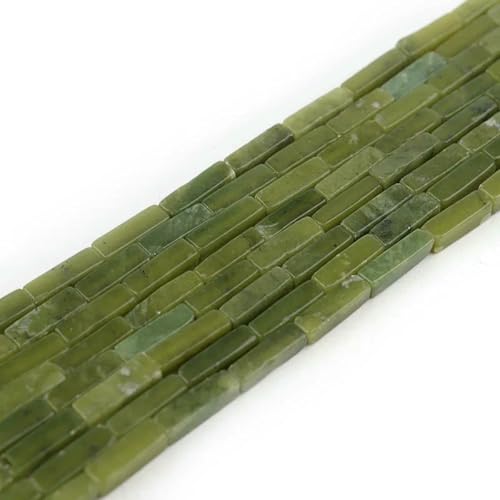 1 Strang natürliche quadratische Röhrensteinperlen, rechteckige flache Jadesteinperlen, Amazonit-Achate für DIY-Armband-Halskettenzubehör, Südliche Jade 1 Strang natürliche quadratische Röhrensteinperlen, rechteckige flache Jadesteinperlen, Amazonit-Achate für DIY-Armband-Halskettenzubehör, Südliche Jade von BSGUZ