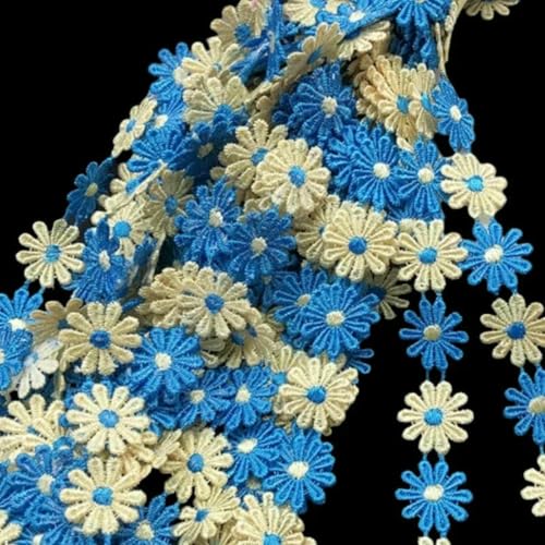 1 Yard, 25 mm, bunter Blumen-Spitzenbesatz, Stoff, besticktes Band, DIY-Basteldekorationen, Nähen, Patchwork-Material, Zubehör, 2–1 Yard, 1 Yard 1 Yard, 25 mm, bunter Blumen-Spitzenbesatz, Stoff, besticktes Band, DIY-Basteldekorationen, Nähen, Patchwork-Material, Zubehör, 2–1 Yard, 1 Yard von BSGUZ