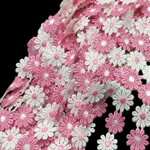 1 Yard, 25 mm, bunter Spitzenbesatz mit Blumenmuster, besticktes Band, DIY-Basteldekorationen, Nähen, Patchwork-Material, Zubehör, 16-1 Yard-1 Yard von BSGUZ