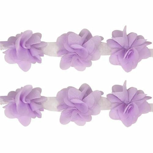 1 Yard = 12 Stück Blumen, 3D, 5 cm, Fransen, Chiffon-Spitzenbesatz, Band, Stoffspitze zum Aufnähen, für Hochzeitskleider, Dekorationszubehör, Lila 1 Yard = 12 Stück Blumen, 3D, 5 cm, Fransen, Chiffon-Spitzenbesatz, Band, Stoffspitze zum Aufnähen, für Hochzeitskleider, Dekorationszubehör, Lila von BSGUZ