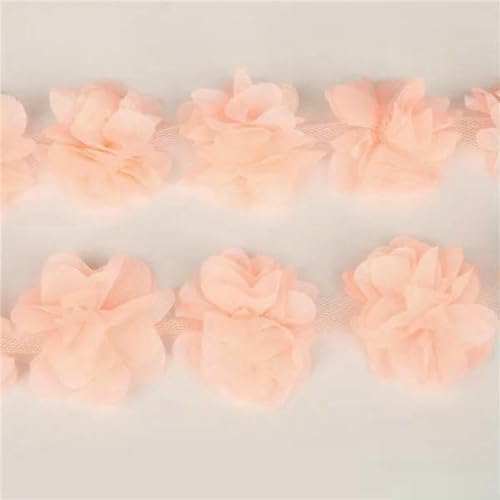 1 Yard = 12 Stück Blumen, 3D, 5 cm, Fransen, Chiffon-Spitzenbesatz, Band, Stoffspitze zum Aufnähen, für Hochzeitskleider, Dekorationszubehör, Orange 1 Yard = 12 Stück Blumen, 3D, 5 cm, Fransen, Chiffon-Spitzenbesatz, Band, Stoffspitze zum Aufnähen, für Hochzeitskleider, Dekorationszubehör, Orange von BSGUZ