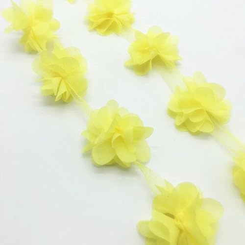 1 Yard 12 Stück Blumen Chiffon Cluster Blumen für Hochzeitskleid Brautstoff Spitzenbesatz Stoff DIY Nähstoff-Gelb 1 Yard 12 Stück Blumen Chiffon Cluster Blumen für Hochzeitskleid Brautstoff Spitzenbesatz Stoff DIY Nähstoff-Gelb von BSGUZ