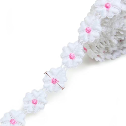 1 Yard Bunter Blumen-Spitzenbesatz, Stricken, Hochzeit, bestickt, DIY, handgefertigt, Patchwork-Band, Nähzubehör, Basteln, Pink 072405-1 Yard 1 Yard Bunter Blumen-Spitzenbesatz, Stricken, Hochzeit, bestickt, DIY, handgefertigt, Patchwork-Band, Nähzubehör, Basteln, Pink 072405-1 Yard von BSGUZ