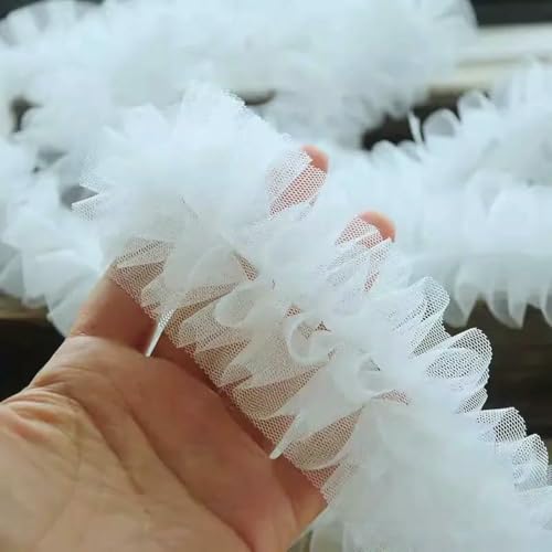 1 Yard Lolita 3D flauschiges Plisseeband Spitze DIY Puppenkleid Rock Bilderrahmen Filz Zeichenbrett kreative Dekomaterialien -1 Yard von BSGUZ