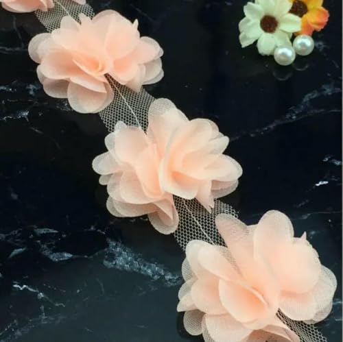 1 Yard Mehrfarbige Blumen 3D Blütenblätter Chiffon Blätter Besatz Hochzeitskleid Brautspitze Stoff Puppe Kinderkleidung Applikation Nähen-Helles Apricot-1 Yard 1 Yard Mehrfarbige Blumen 3D Blütenblätter Chiffon Blätter Besatz Hochzeitskleid Brautspitze Stoff Puppe Kinderkleidung Applikation Nähen-Helles Apricot-1 Yard von BSGUZ