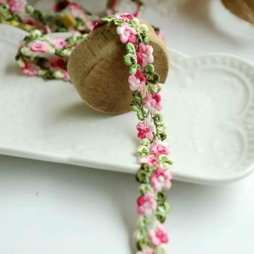 1 Yard bestickte Blumen-Spitzenbesatz, Hochzeitskleid-Bänder, Stoffbesatz, DIY-Handwerk, 2 cm breit, Rosa, 1 Yard 1 Yard bestickte Blumen-Spitzenbesatz, Hochzeitskleid-Bänder, Stoffbesatz, DIY-Handwerk, 2 cm breit, Rosa, 1 Yard von BSGUZ