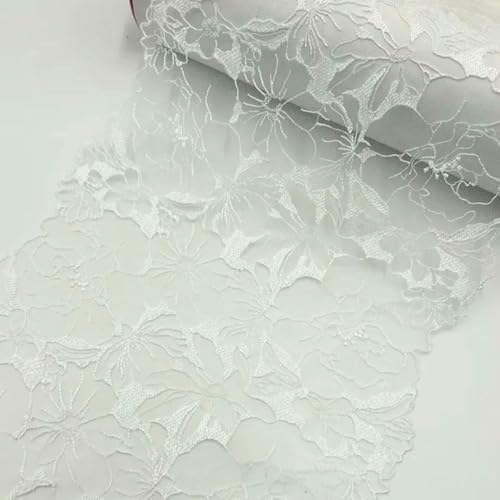 1 Yards Rosa bestickter Stoff Spitzenbesatz Band Handarbeit DIY Nähhandwerk für Kostüm Hut Dekoration Spitzenstoff-Breite 24cm_e-1Yard von BSGUZ